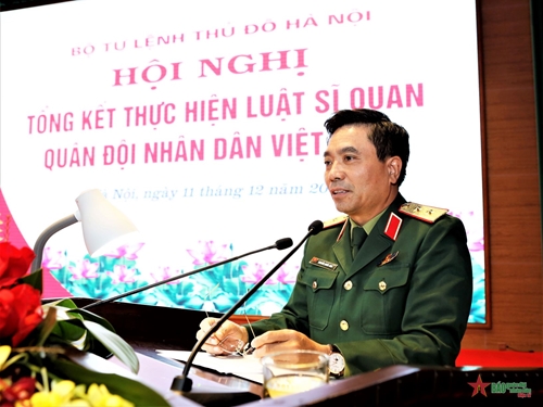 Bộ tư lệnh Thủ đô Hà Nội tổng kết thực hiện Luật Sĩ quan