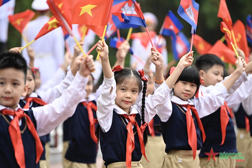 Thủ tướng Phạm Minh Chính chủ trì Lễ đón Thủ tướng Campuchia thăm chính thức Việt Nam