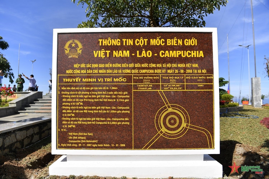 Cột mốc ba biên: Giao điểm của lòng tin, tình đoàn kết hữu nghị Việt Nam - Lào - Campuchia