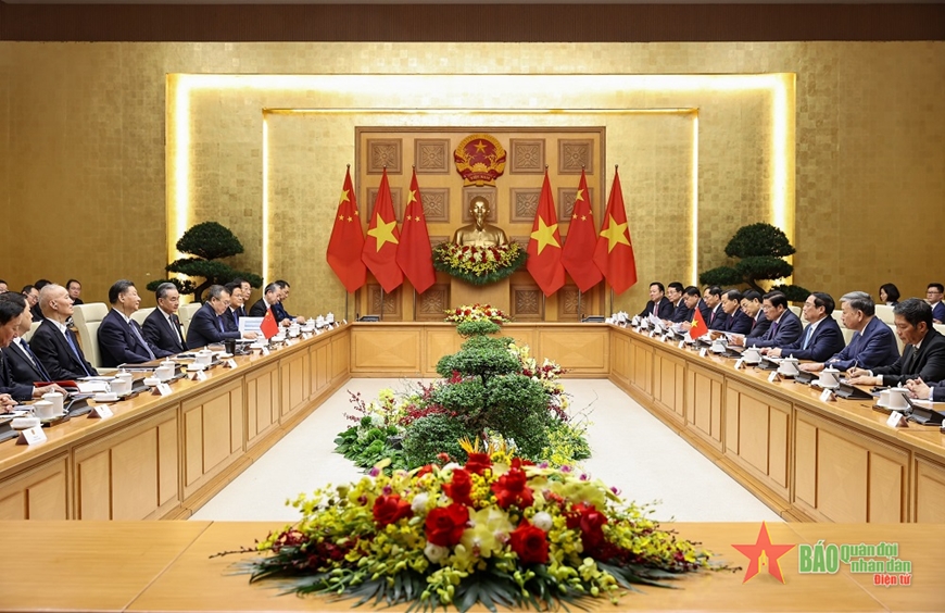 Thủ tướng Phạm Minh Chính hội kiến Tổng Bí thư, Chủ tịch Trung Quốc Tập Cận Bình