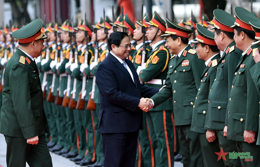 Thủ tướng Chính phủ Phạm Minh Chính thăm và làm việc tại Học viện Quốc phòng