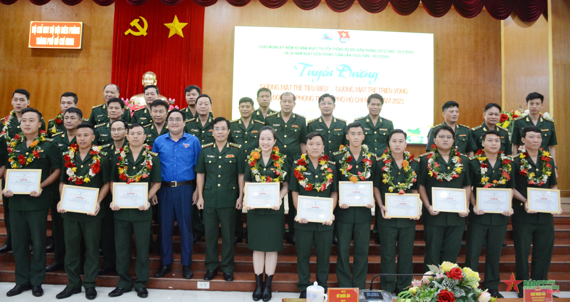 Bộ Chỉ huy Bộ đội Biên phòng TP Hồ Chí Minh tuyên dương “Gương mặt trẻ tiêu biểu” năm 2023