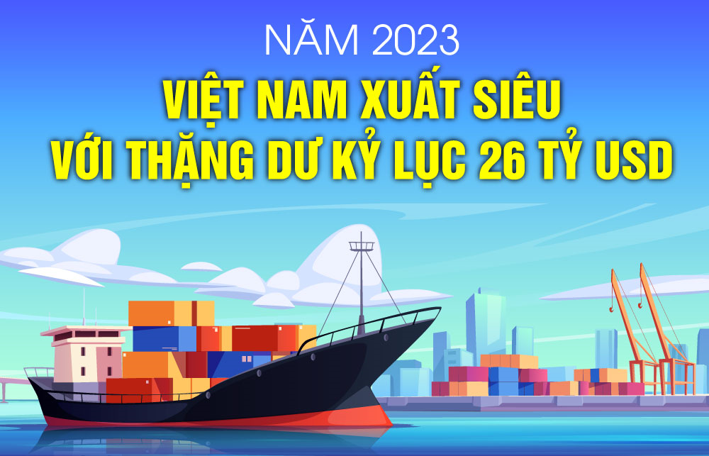 Việt Nam xuất siêu với thặng dư kỷ lục 26 tỷ USD