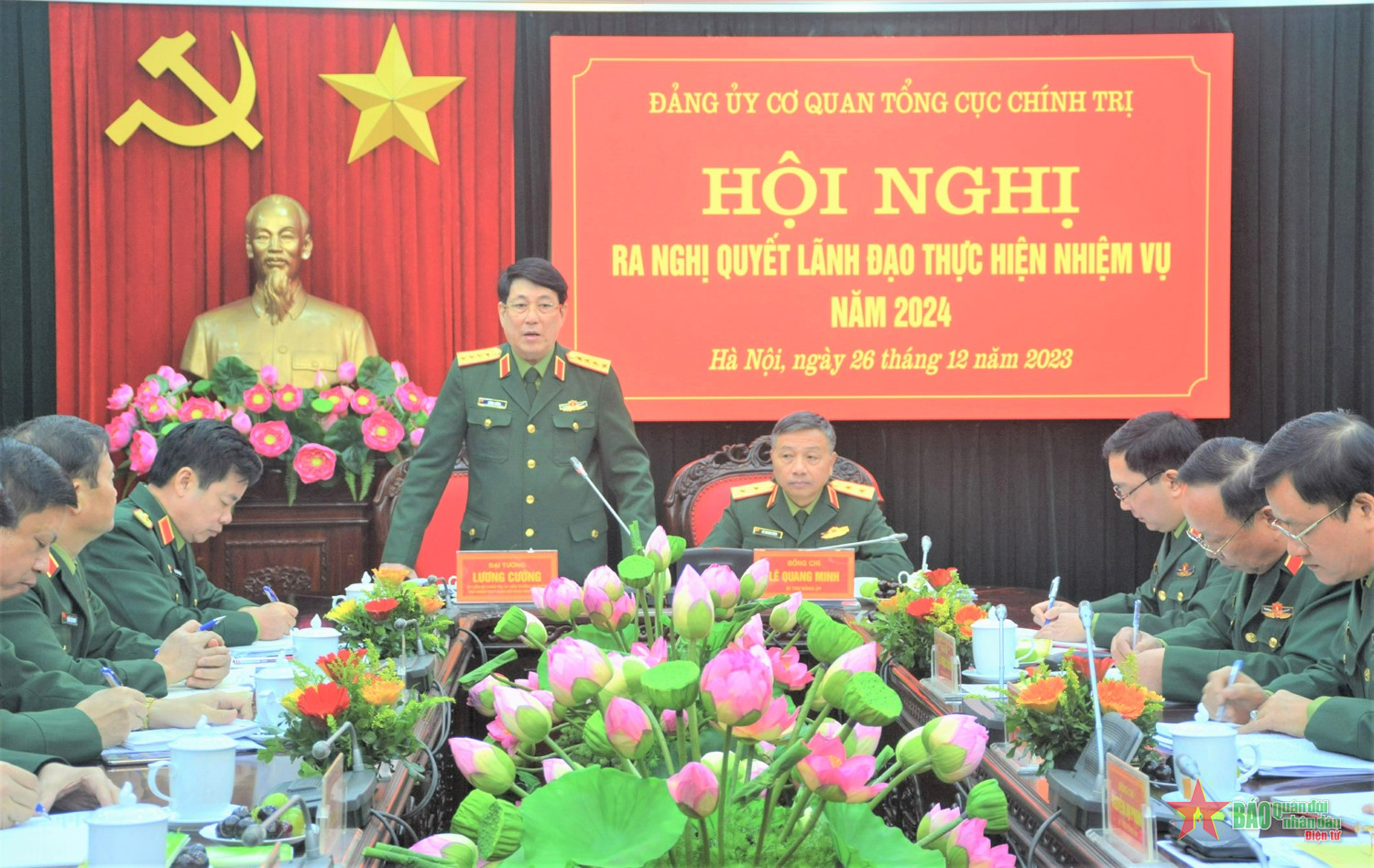 Đại tướng Lương Cường chỉ đạo Hội nghị Đảng ủy Cơ quan Tổng cục Chính trị