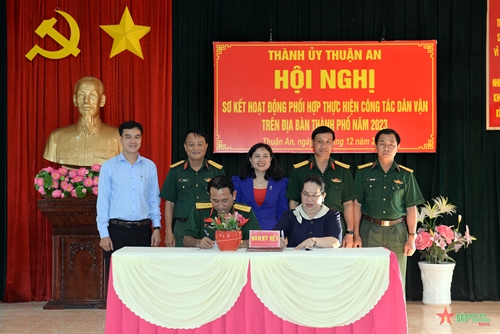 Các đơn vị quân đội phối hợp hiệu quả trong công tác dân vận trên địa bàn TP Thuận An