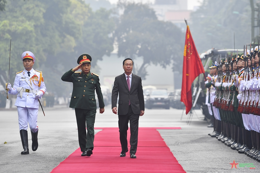 Chủ tịch nước Võ Văn Thưởng dự, chỉ đạo Hội nghị Quân chính toàn quân năm 2023