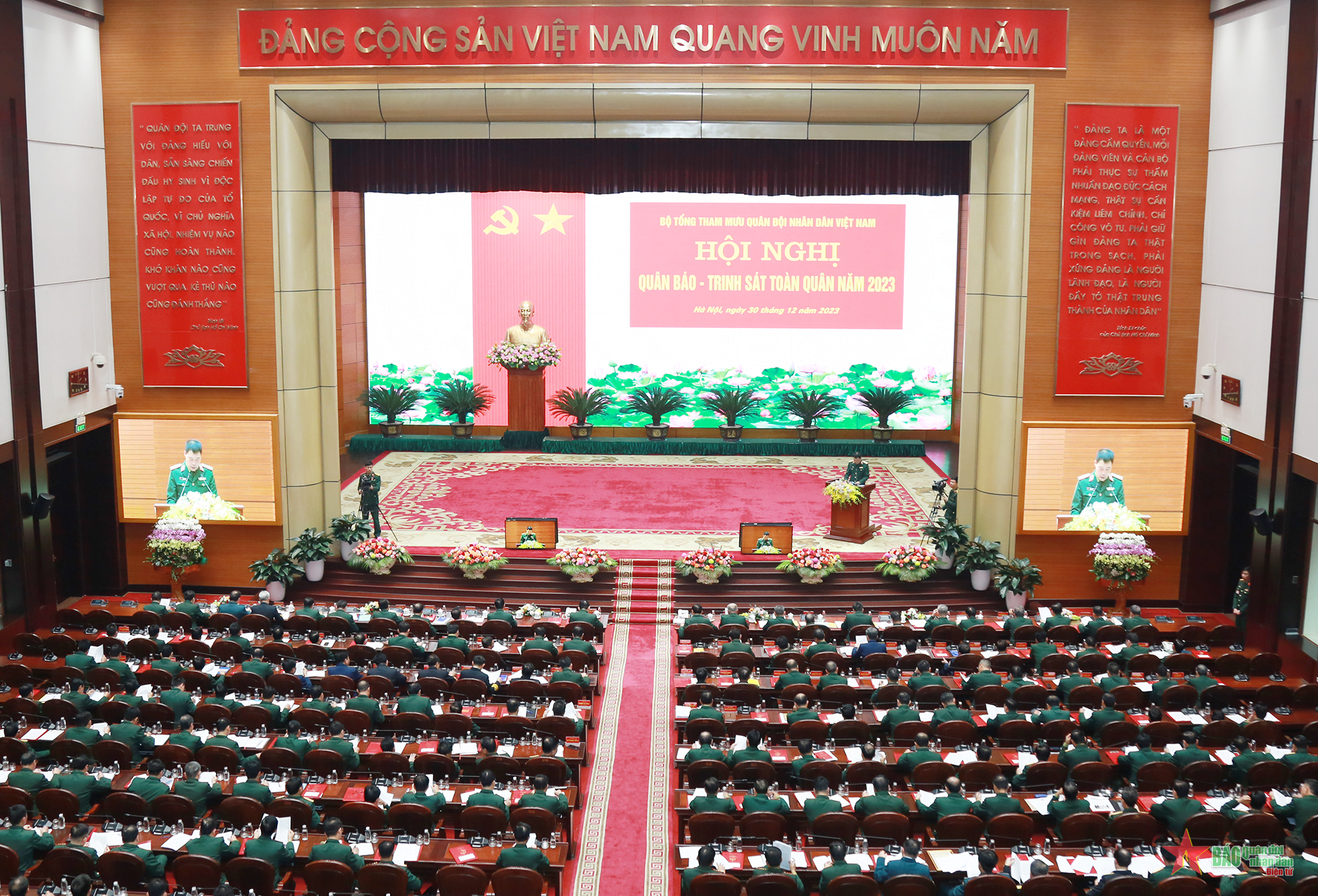 Thượng tướng Nguyễn Tân Cương chủ trì Hội nghị quân báo, trinh sát toàn quân