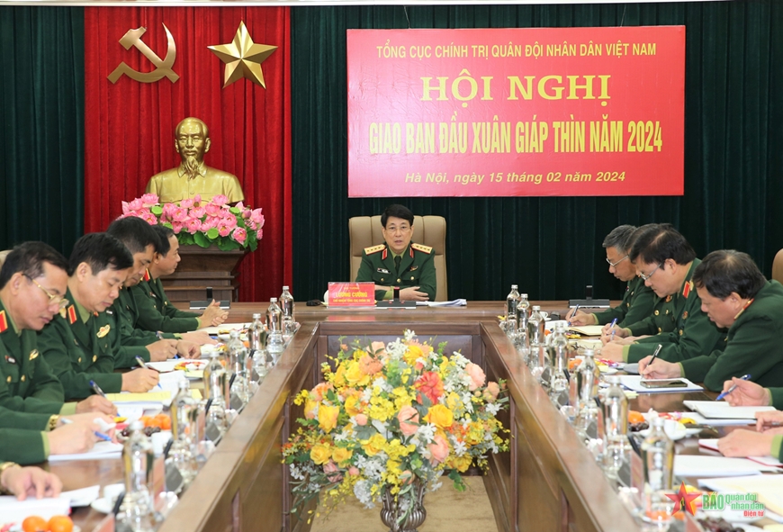 View - 	Đại tướng Lương Cường chủ trì giao ban Tổng cục Chính trị đầu Xuân