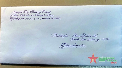 Lá thư cảm ơn gửi về Bệnh viện Quân y 354: Tôi nhìn thấy ở họ vẻ đẹp của những người có tấm lòng tử tế