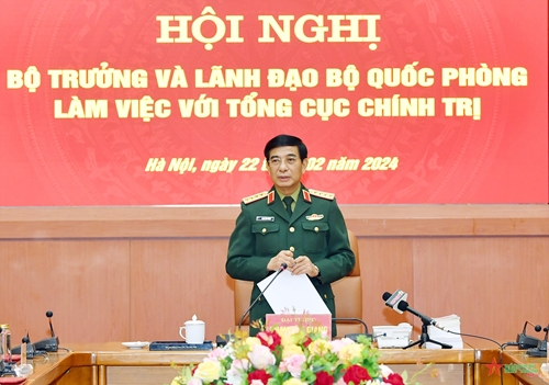 Đại tướng Phan Văn Giang chủ trì làm việc với Tổng cục Chính trị Quân đội nhân dân Việt Nam