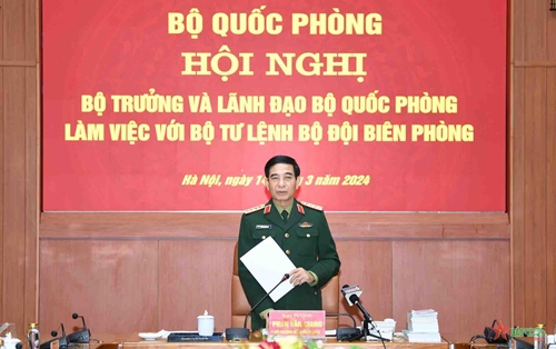 Đại tướng Phan Văn Giang làm việc với Bộ tư lệnh Bộ đội Biên phòng