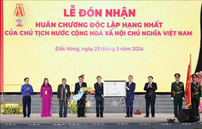 Đắk Nông kỷ niệm 20 năm tái lập và đón nhận Huân chương Độc lập hạng Nhất