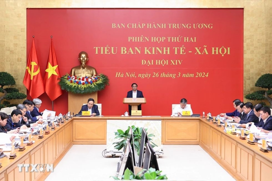 Thủ tướng Chính phủ Phạm Minh Chính chủ trì họp Tiểu ban Kinh tế - xã hội Đại hội XIV của Đảng