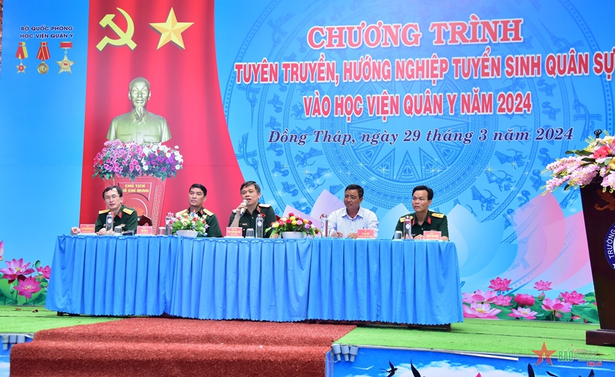 Học viện Quân y tuyên truyền, hướng nghiệp tuyển sinh quân sự tại Đồng Tháp