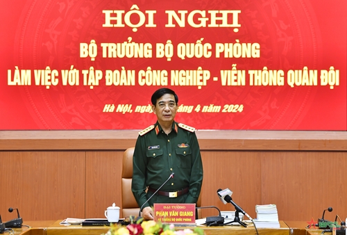 Đại tướng Phan Văn Giang làm việc với Tập đoàn Công nghiệp - Viễn thông Quân đội