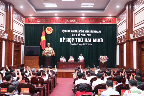 Hội đồng nhân dân tỉnh Ninh Bình khóa XV tổ chức kỳ họp thứ 20