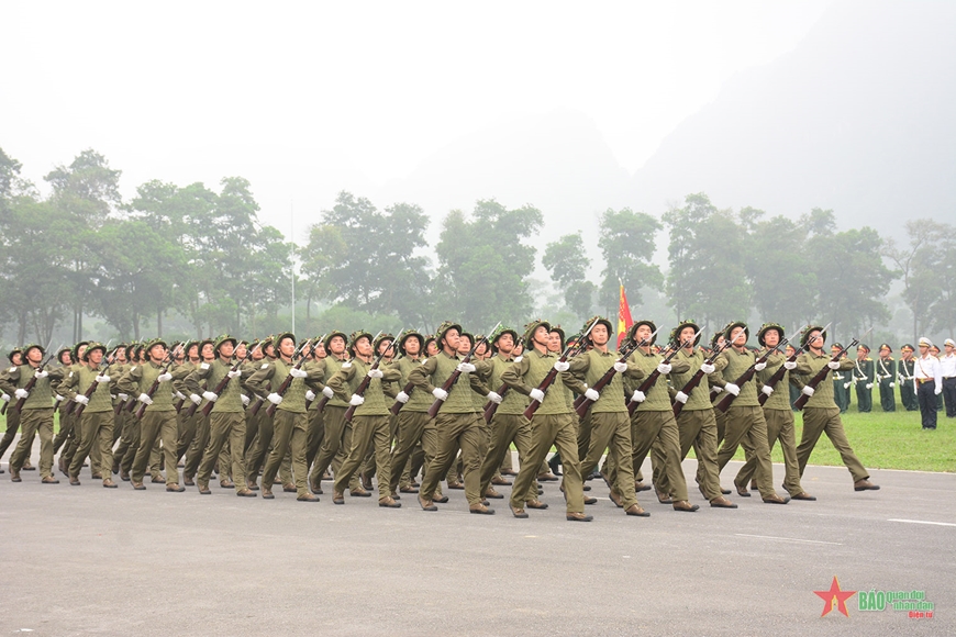 Hợp luyện các lực lượng vũ trang tham gia diễu binh, diễu hành kỷ niệm 70 năm Chiến thắng Điện Biên Phủ
