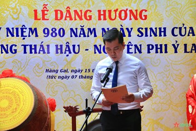 View - 	Dâng hương kỷ niệm 980 năm Ngày sinh Hoàng Thái hậu - Nguyên phi Ỷ Lan