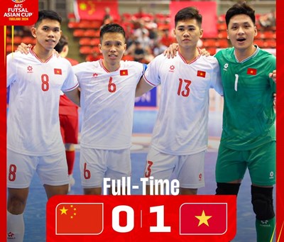 View - 	Đội tuyển futsal Việt Nam thắng Trung Quốc tại giải châu Á
