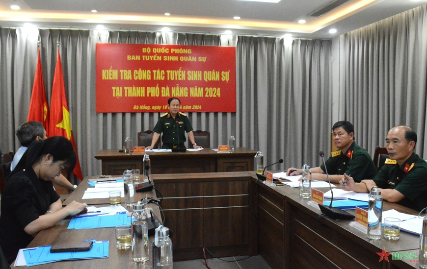 Ban Tuyển sinh quân sự Bộ Quốc phòng kiểm tra công tác tuyển sinh quân sự tại TP Đà Nẵng
