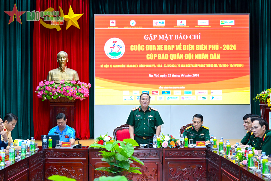 Gặp mặt báo chí công bố Cuộc đua xe đạp “Về Điện Biên Phủ - 2024, Cúp Báo Quân đội nhân dân”