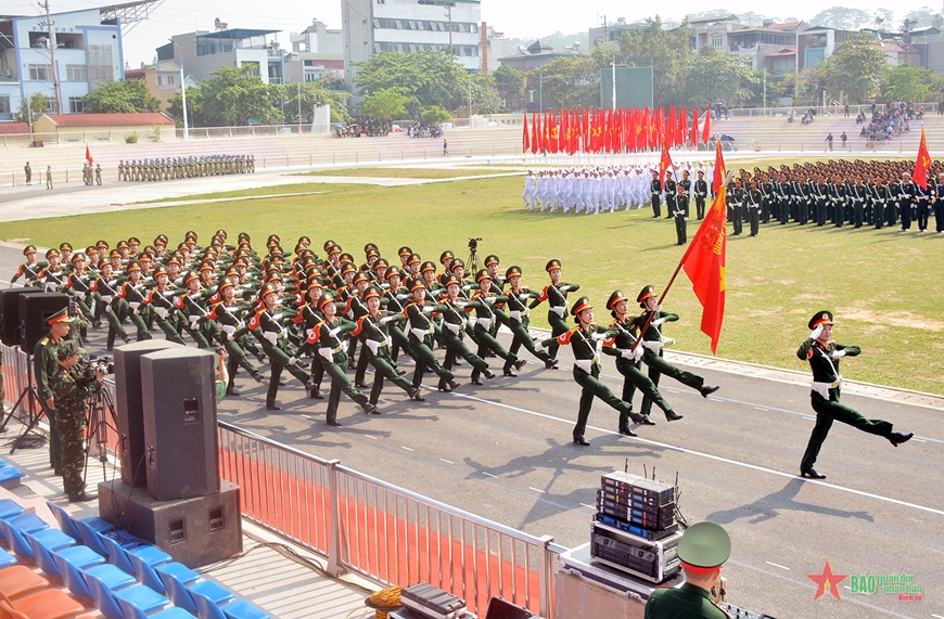 Bắt đầu hợp luyện các lực lượng tham gia diễu binh, diễu hành kỷ niệm 70 năm Chiến thắng Điện Biên Phủ tại Điện Biên