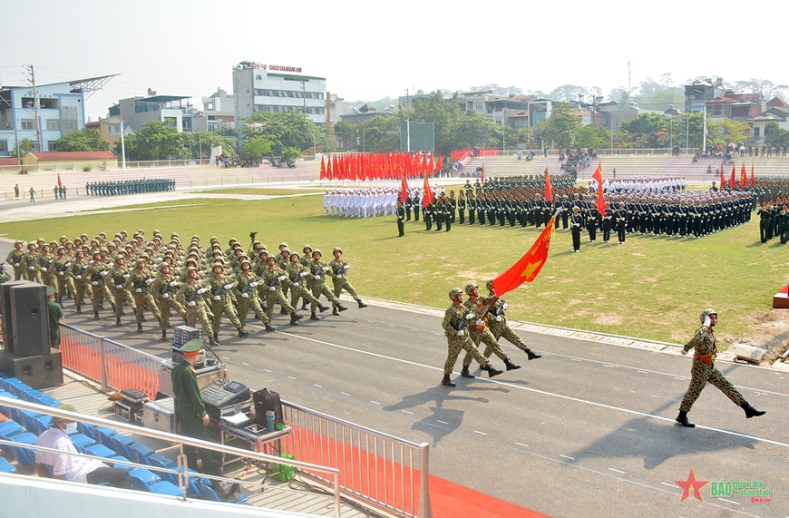 Bắt đầu hợp luyện các lực lượng tham gia diễu binh, diễu hành kỷ niệm 70 năm Chiến thắng Điện Biên Phủ tại Điện Biên