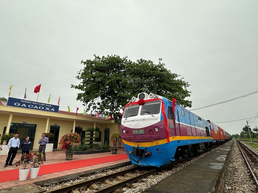 Khai trương đoàn tàu tham gia liên vận quốc tế từ ga Cao Xá (Hải Dương)