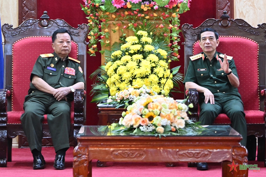 Đại tướng Phan Văn Giang tiếp Phó thủ tướng, Bộ trưởng Bộ Quốc phòng Lào