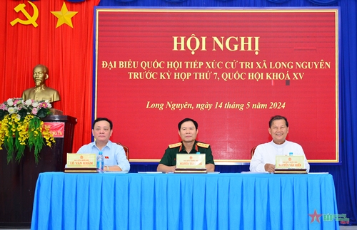 Thượng tướng Nguyễn Tân Cương: Cử tri đề cập nhiều vấn đề cấp thiết của xã hội, đất nước