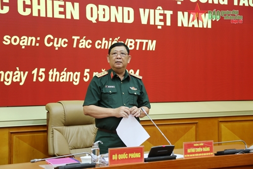 Thượng tướng Huỳnh Chiến Thắng chủ trì nghiệm thu tài liệu “Điều lệ công tác tham mưu tác chiến Quân đội nhân dân Việt Nam”