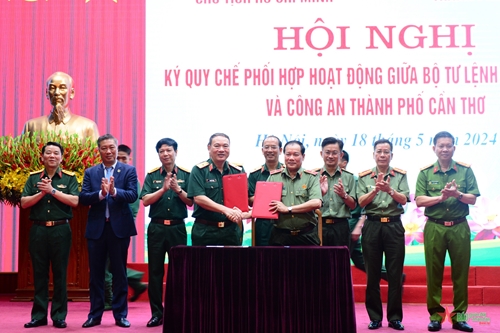 Bộ tư lệnh Bảo vệ Lăng Chủ tịch Hồ Chí Minh và Công an thành phố Cần Thơ ký kết quy chế phối hợp