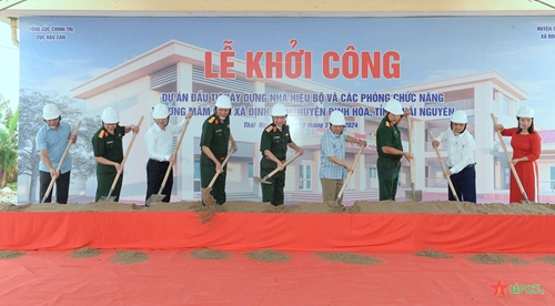 Khởi công xây dựng nhà hiệu bộ và các phòng chức năng Trường Mầm non xã Định Biên (Định Hóa, Thái Nguyên)