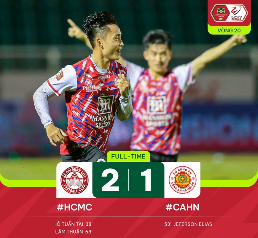 Vòng 20 V-League 2023-2024: Bốn trận đấu cùng một tỷ số