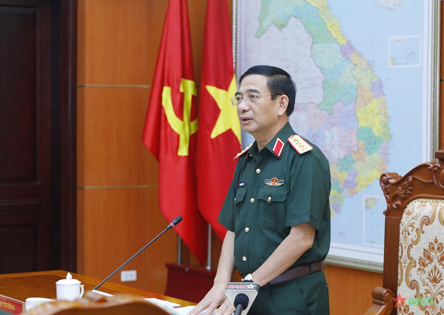 View - 	Đại tướng Phan Văn Giang chủ trì Hội nghị lãnh đạo Bộ Quốc phòng tháng