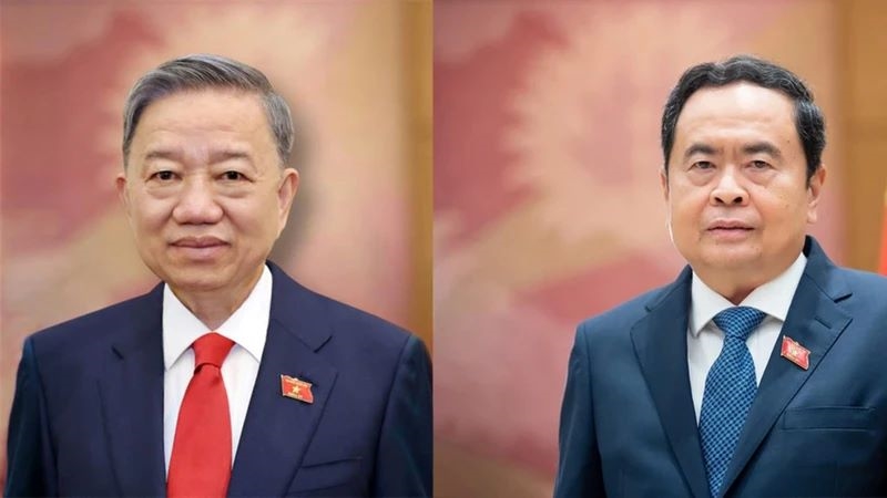 Thư chúc mừng Chủ tịch nước Tô Lâm và Chủ tịch Quốc hội Trần Thanh Mẫn