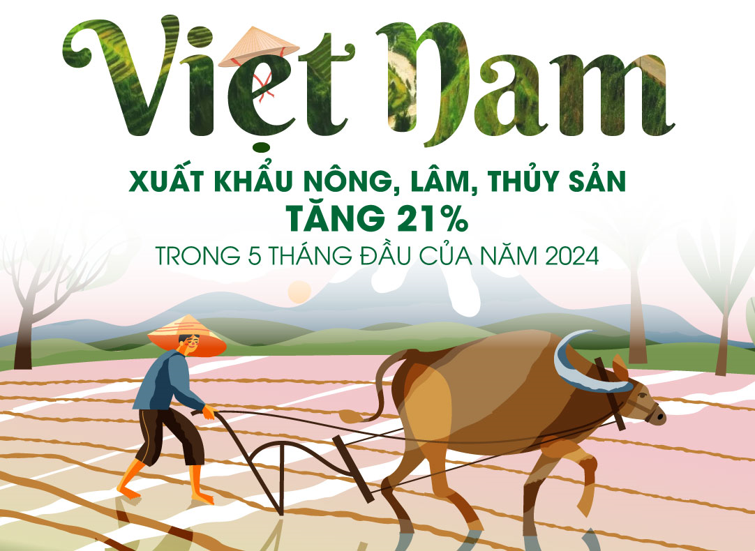 Xuất khẩu nông, lâm, thủy sản tăng 21% trong 5 tháng đầu năm 2024
