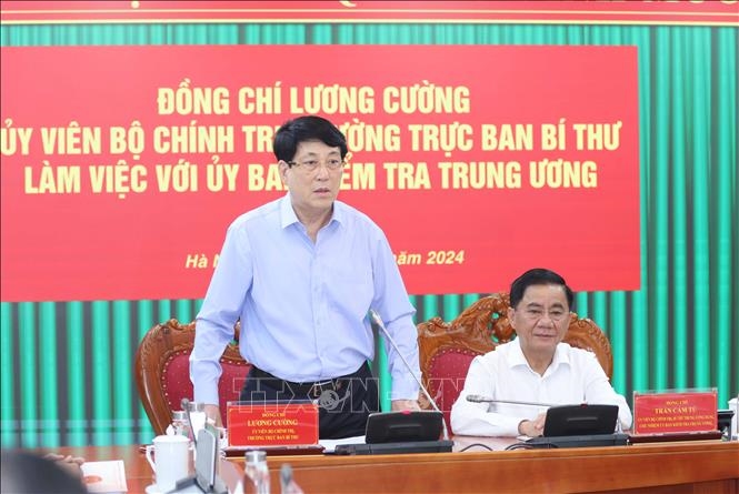 Thường trực Ban Bí thư Lương Cường: Kiểm tra tập trung vào những lĩnh vực dễ nảy sinh vi phạm