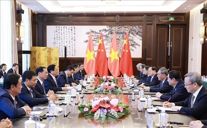 Thủ tướng Phạm Minh Chính hội đàm với Thủ tướng Quốc vụ viện Trung Quốc Lý Cường