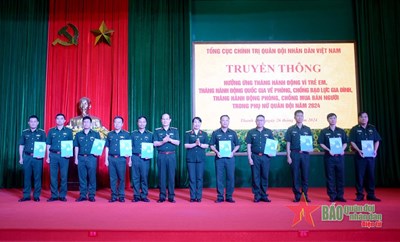 Gallery - Phụ nữ Quân đội hưởng ứng Tháng hành động vì trẻ em