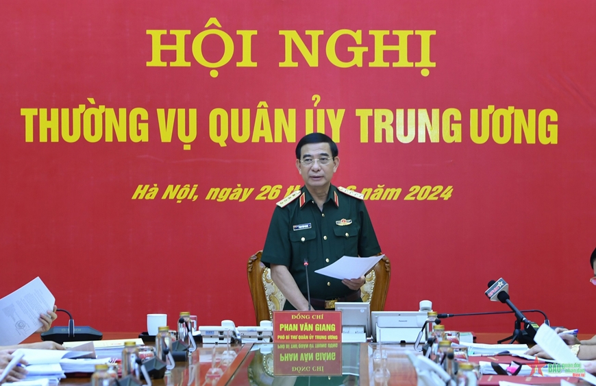 Đại tướng Phan Văn Giang chủ trì Hội nghị Thường vụ Quân ủy Trung ương​