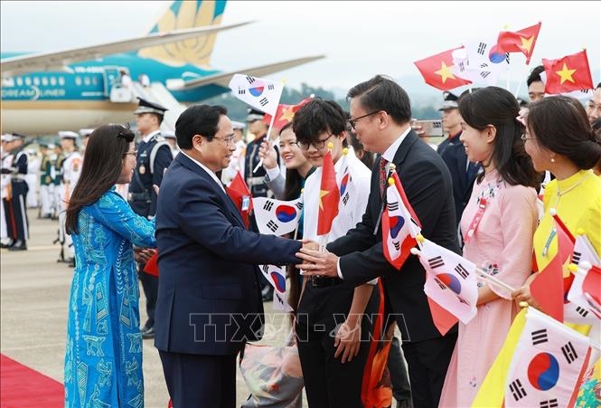 Lễ đón chính thức Thủ tướng Phạm Minh Chính và Phu nhân thăm Hàn Quốc