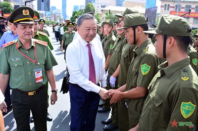 View - 	Chủ tịch nước Tô Lâm dự ra mắt lực lượng bảo vệ ANTT ở TP Hồ Chí Minh
