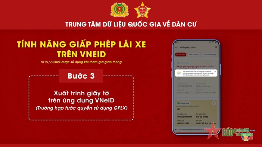 Hà Nội: Phòng Cảnh sát giao thông xử phạt, tạm giữ giấy phép lái xe tích hợp trên VNeID