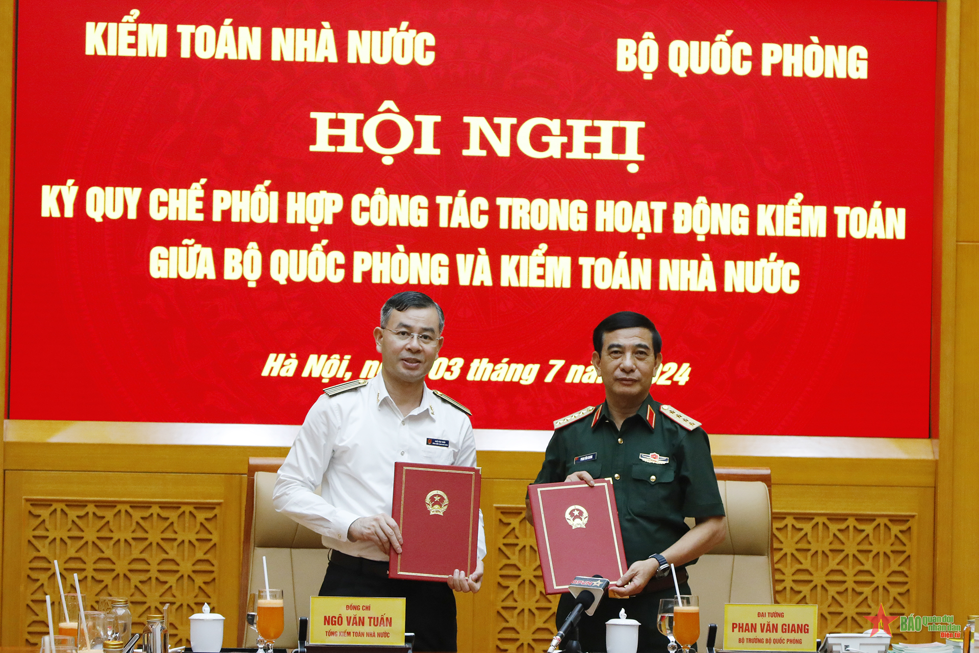 Bộ Quốc phòng và Kiểm toán Nhà nước ký quy chế phối hợp