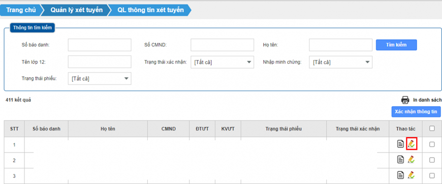 Hướng dẫn thí sinh tự do đăng ký nguyện vọng trực tuyến