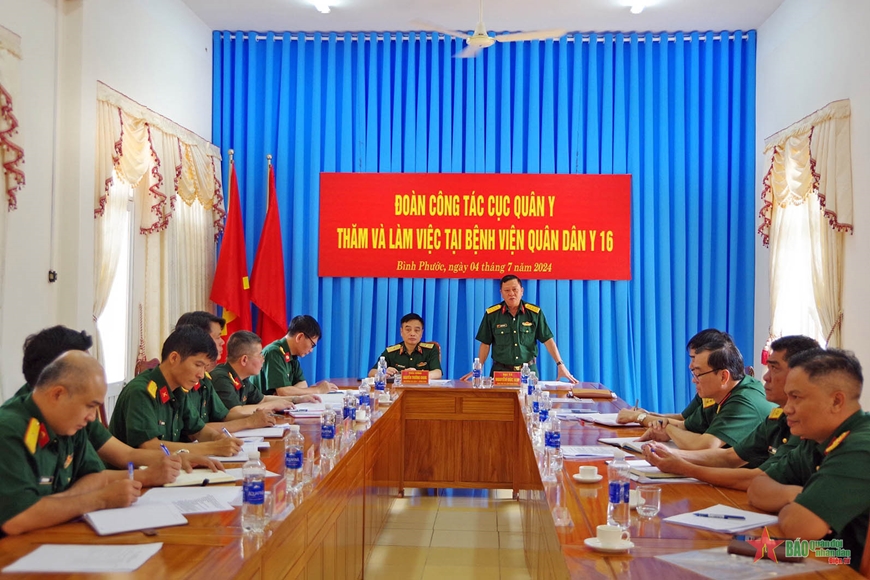 Cục Quân y làm việc với Bệnh viện Quân dân y 16