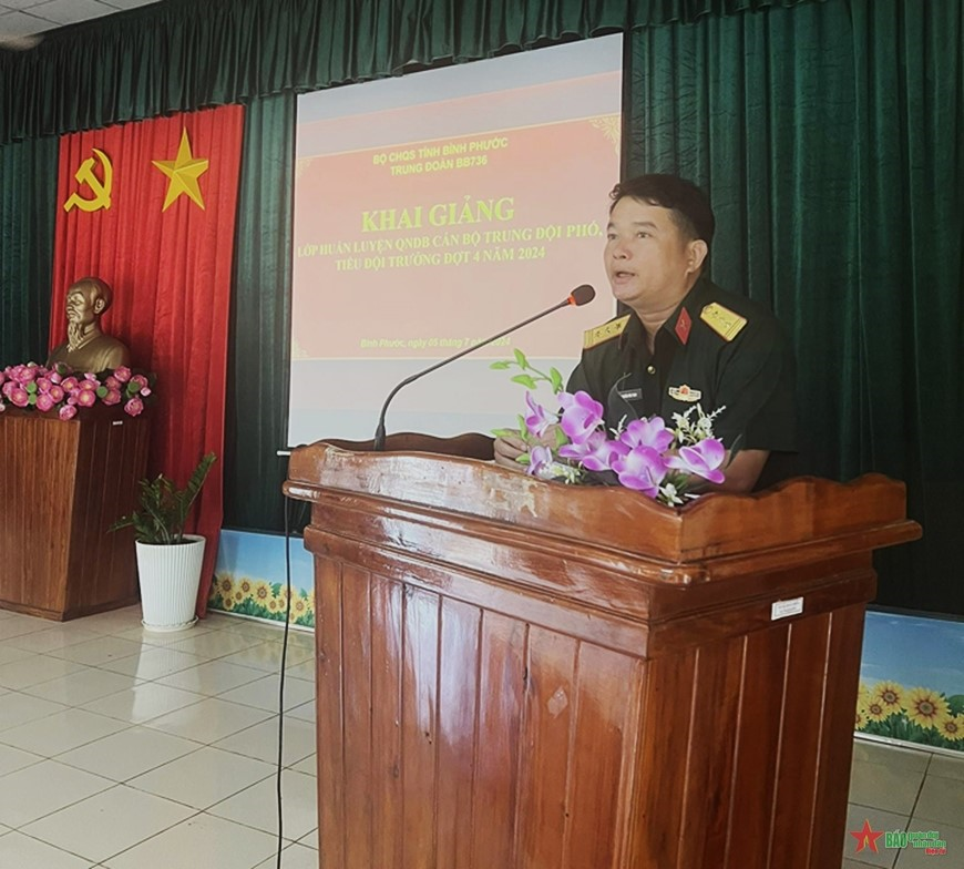 Trung đoàn Bộ binh 736 nâng cao trình độ huấn luyện cho cán bộ dự bị động viên