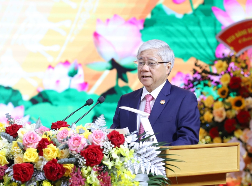 Chủ tịch Ủy ban Trung ương MTTQ Việt Nam Đỗ Văn Chiến dự Đại hội MTTQ tỉnh Hưng Yên
