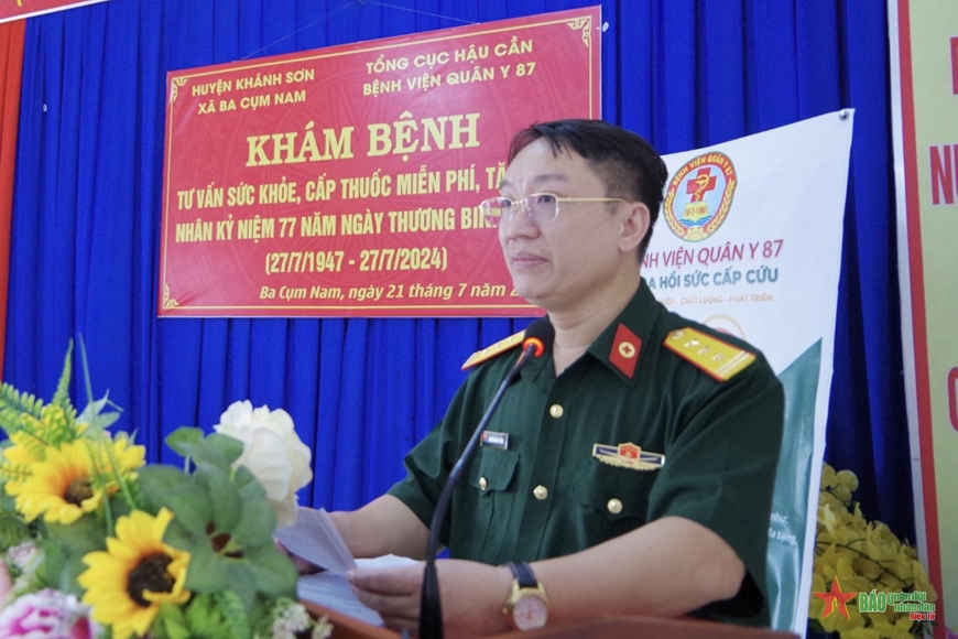 Bệnh viện Quân y 87 khám bệnh, cấp thuốc miễn phí cho hơn 350 người dân